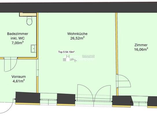 Erstbezug nach Sanierung - 2-Zimmer Wohnung zu vermieten - 54,19m² - Top5