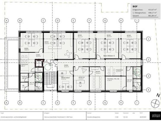 Arztpraxen im Geschäftsgebäude mit Bankfiliale und Bäckerei - Neubau Wels / Pernau (Baubeginn erfolgt !)