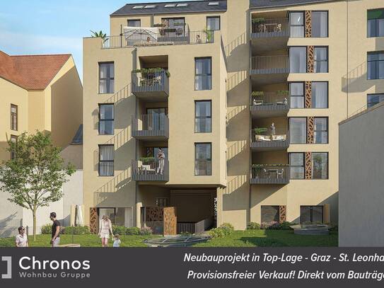 PROVISIONSFREI! Neubauprojekt - St.Leonhard! Große 4-Zimmerwohnung mit Innenhofbalkon!