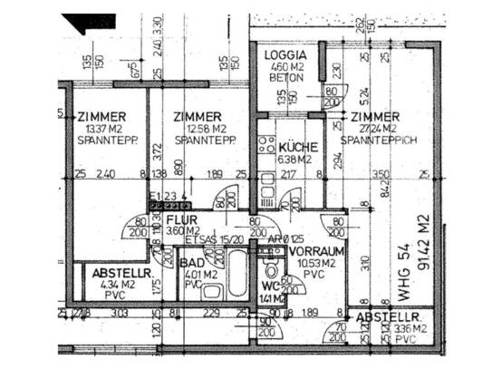 3-Zimmer-Wohnung mit Loggia, Top 54