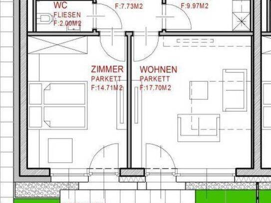 NEUBAU! Schöne 2-Zimmer-Wohnung mit Terrasse und Garten zu vermieten! Heizkosten sowie Tiefgaragenplatz im Preis inklud…