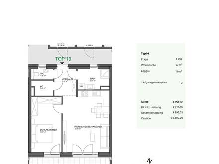 Erstbezug: 2-Zimmerwohnung