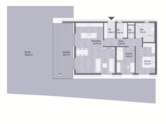 Graz, Jakomini! Neubauprojekt: Exklusive Eigentumswohnung (88m²) mit Terrasse und Eigengarten! Provisionsfrei