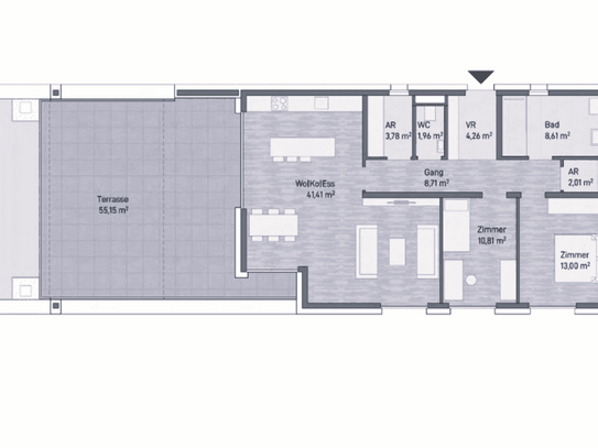 Graz, Jakomini! Neubauprojekt: Exklusive Eigentumswohnung (94m²) mit Terrasse! Provisionsfrei