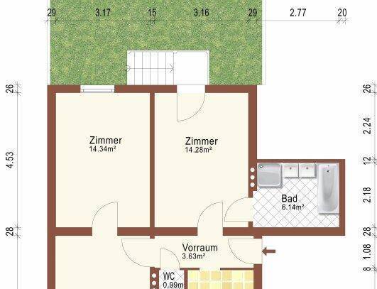 Sonnige und leistbare Gartenwohnung - provisionsfrei auf www.riedersbach.com