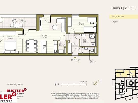 Balkonträume werden wahr: 3-Zimmerwohnung im Projekt Schlosspark