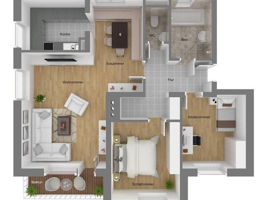 **Besser Kaufen als Mieten: Perfekt aufgeteilte 3-Zimmer-Eigentumswohnung in Leibnitz mit Balkon und Carport - Eigentum…