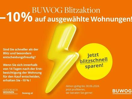 -10% BUWOG BLITZAKTION! PROVISIONSFREI! INTERESSANTE 2/3-ZIMMER WOHNUNG MIT VERANDA!