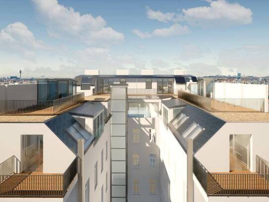 Das prachtvolle Terrassenpenthouse mit Luxusausstattung in sehr begehrter Lage