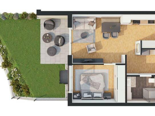 Hochwertige 2-Zimmer Neubau-Wohnung mit Balkon (W09)