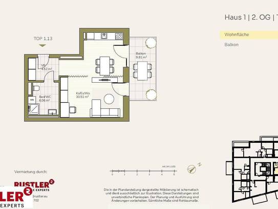 Genießen Sie Ihre grüne Oase auf den Balkonen im SchlossparkGeräumige 1-Zimmerwohnung