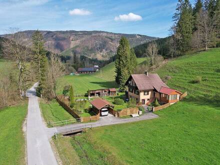 Einzellage! Top gepflegte Erholungsoase inmitten von Wiesen und Feldern Nähe Lilienfeld