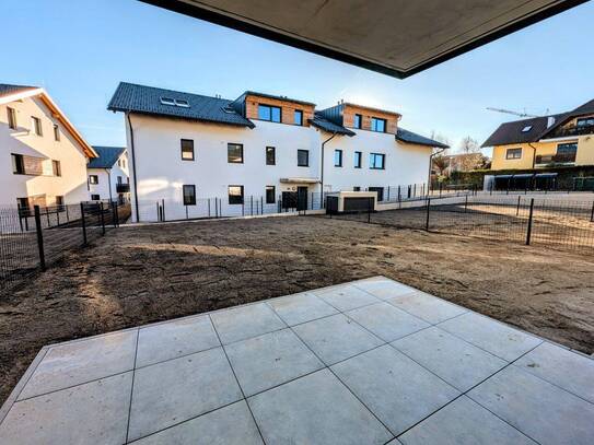 Ortszentrum Hallwang - kompakte 2 Zimmer Erstbezugs-Wohnung mit Garten in absoluter Ruhelage!