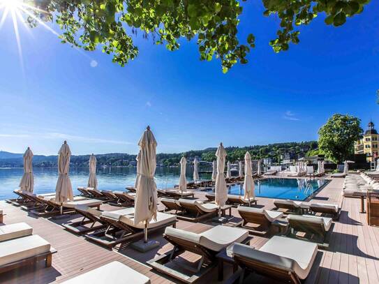 Residenzen mit Beachclub-Zugang, Wörthersee-Panorama und Hotelanbindung