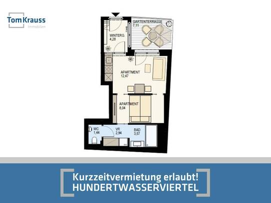 AIR BNB erlaubt! - APARTMENT MIT GEWERBLICHER NUTZUNG IN TOPLAGE