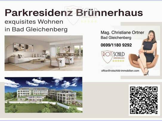 Exklusive Gartenwohnung in der "Parkresidenz Brünnerhaus", im Herzen von Bad Gleichenberg, Neubau!