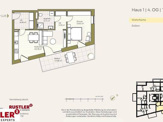 Entspannung pur auf den schönen Außenflächen des Projekts SchlossparkGeräumige 2-Zimmerwohnung