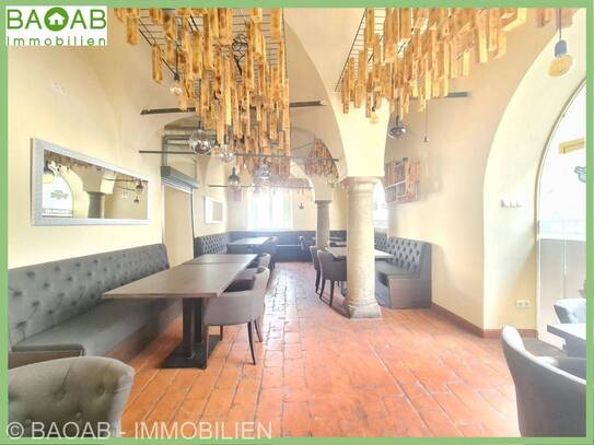 | CAFE- LOKAL- BAR | 113m² | VOLL AUSGESTATTET | XXL-TERRASSENBEREICH | ZUR VERMIETUNG