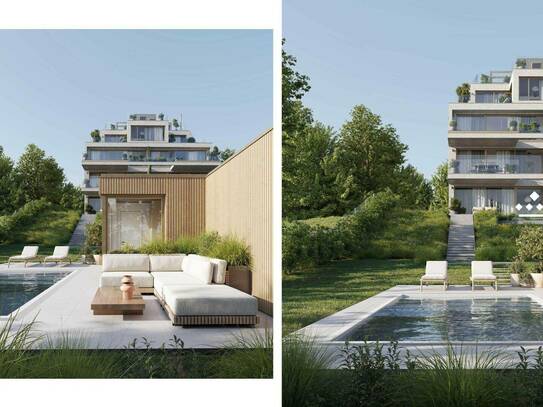Garden Apartment: Stilvolles Apartment mit Poolhaus und weitläufigem Garten