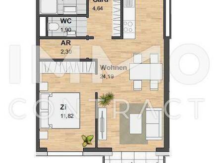 WOHNEN IM NEUEN STADTTEIL VON GRAZ 1. MONAT MIETFREI 2-ZI.-WHG MIT TOP AUSSTATTUNG BALKON +TG