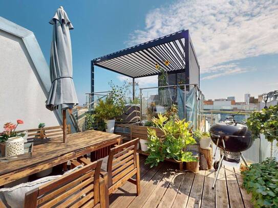 25m² Dachterrasse - Helle DG Maisonette