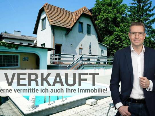 Perchtoldsdorf - Kleines Wohnhaus auf wunderschönem Grund in ruhiger, zentraler Lage. Swimmingpool inklusive!