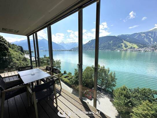 5700 Zell am See / Thumersbach: Investment mit Eigennutzung; 3 Zimmer-Wohnung mit Seeblick-Weitblick, vollmöbliert, Sau…