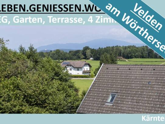 ERDGESCHOSS + GARTEN + TERRASSE + 4 ZIMMER IN VELDEN AM WÖRTHERSEE