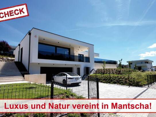 Ruhelage! Hochwertige Architektenvilla mit Pool in Mantscha!