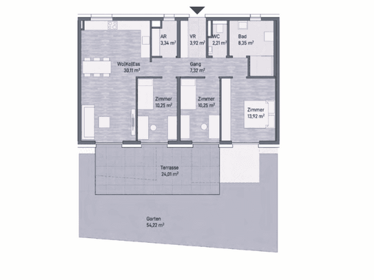 Graz, Jakomini! Neubauprojekt: Exklusive Eigentumswohnung (89m²) mit Terrasse und Eigengarten! Provisionsfrei