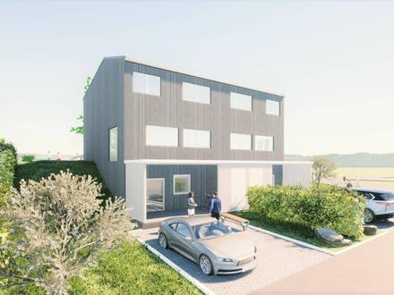 LEISTBARER ARCHITEKTENWOHNTRAUM MIT VIEL LUXUS AUF EIGENGRUND IN HERRLICHER AUSSICHTSLAGE AM FELDRAND BZW. DIREKT AN WE…