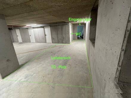 Lager-, Hobby-, Vereinsraum, Werkstatt mit WC und TG-Platz