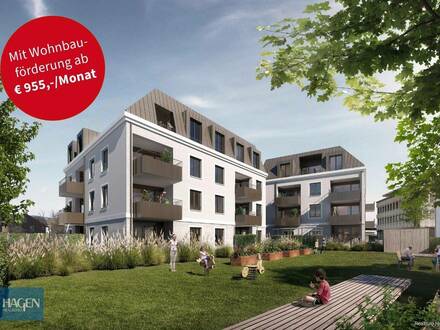 Neubau im Zentrum - Top B.032,5-Zimmerwohnung mit GartenWOHNBAUFÖRDERUNG