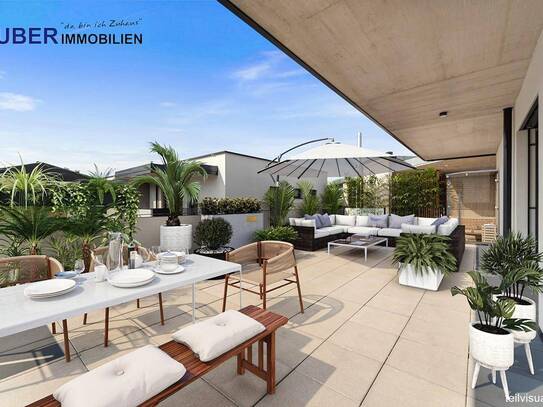 EXKLUSIVES WOHNEN INMITTEN DER STADT | MODERNE PENTHOUSEWOHNUNG | 76m² DACHTERRASSE INKL TIEFGARAGENPLATZ | ABENDSONNE…