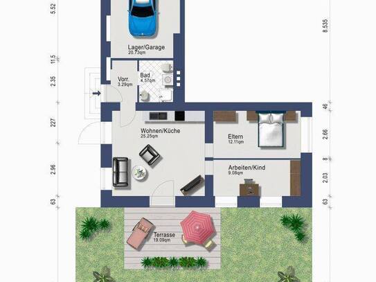 Barrierefreie Seniorenwohnung mit Garten - Heizung und Internet inklusive - Provisionsfrei ab sofort