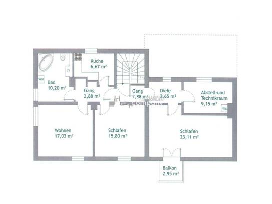 Maxglan Dachgeschoßwohnung renoviert mit großem Garten