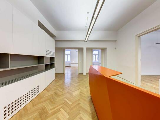 Wiesingergasse: großzügig geschnittenes Büro mit 6 Räumen in repräsentativem Jugendstilhaus
