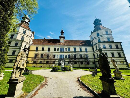 Prunkvolles Schloß mit Park und Schloßteich