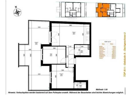 DACHGESCHOSSWOHNUNG MIT 33 m² DACHTERRASSE ++/ ENERGIEEFFIZIENTE NEUBAU + BAUMEISTERQULITÄT + ZIEGELMASSIVBAU