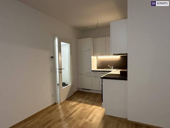 Einziehen und Wohlfühlen: Traumhafte 2-Zimmer-Wohnung mit sonnigem Balkon, edler Tischlerküche und Tiefgaragenplatz – E…