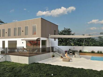 Designer-Einfamilienhaus mit großzügigem Garten und Pool