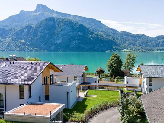 Erstbezugstraum mit Garten am Mondsee - Traumhafter Seeblick und eigener Badeplatz - perfekt für Naturliebhaber! PROVIS…