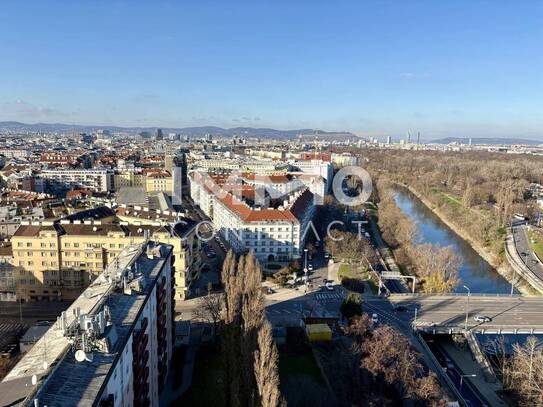 Ihr Traum mit Ausblick Stadt, Donaukanal, Prater sowie zahlreichen Annehmlichkeiten sowie Tiefgarage