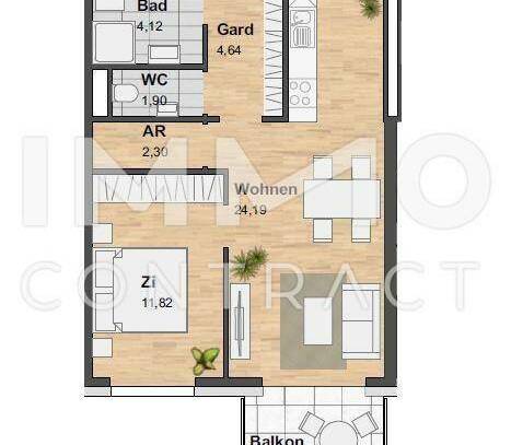 REININGHAUSTRAUM AKTION 1. MONAT MIETFREI TOPWOHNUNG MIT BALKON UND VIELEN EXTRAS AB € 669,--