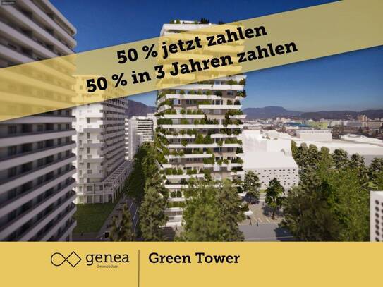 AKTION 50/50 | Grüner Wohntraum | Provisionsfrei | Green Tower in Reininghaus mit Blick auf den Schloßberg