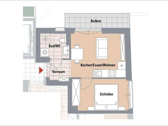 AKTION! Kaufnebenkosten sparen! Perfekte 2-Zimmer-Anlegerwohnung in perfekter Lage in Geidorf! Blick Richtung Hasnerpla…