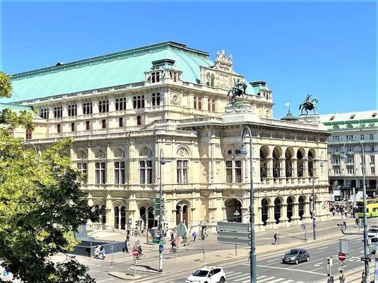 STAATSOPER - OPERNRING, representatives 105 m2 Altbaubüro oder Kanzlei - Praxis, 4 Zimmer, Extraküche, Parketten, Klima…