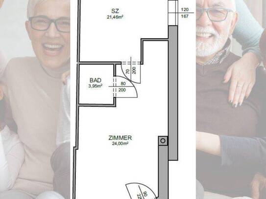 Ideal als Single-/ Zweitwohnsitz- Wohnung mit 43 m² (Top 1) in Wiesmath