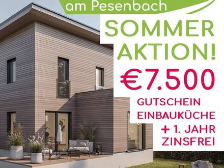 NEUBAU "Modernes Wohnen am Pesenbach" - 16 Doppelhaushälften je mit Garten und Terrasse - BAUSTART ERFOLGT!