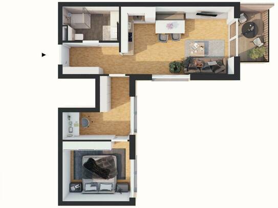 Hochwertige 2.5-Zimmer Neubau-Wohnung mit Balkon (W06)